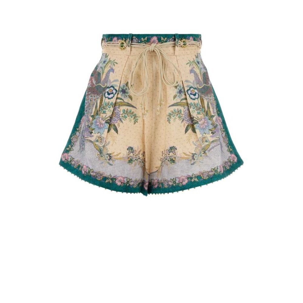 Zimmermann Women Printed Linen Indra Shorts